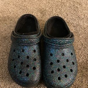 Glitter Fur crocs